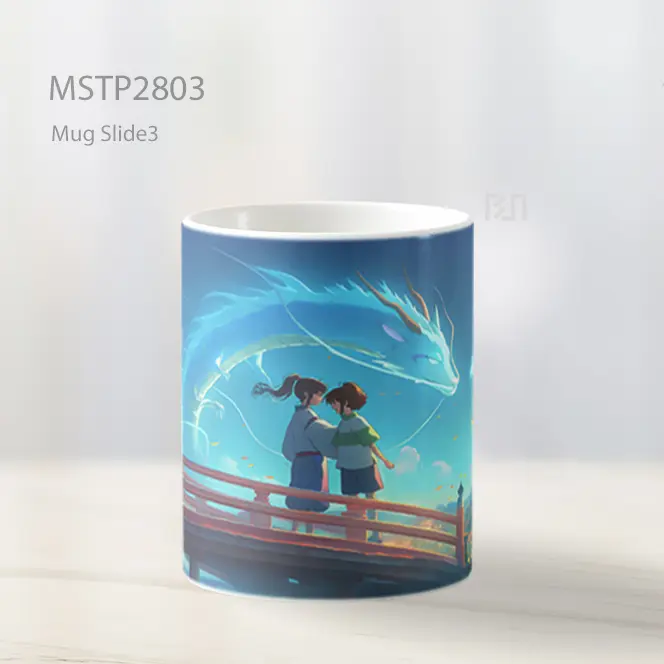 Spirited Away Haku And Chihiro Jembatan 4K Mug MSTP2803 - All-side / Desain