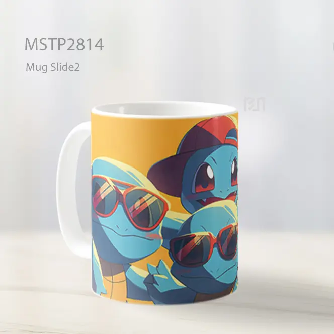 Squirtle Squad Dengan Kacamata Mug MSTP2814 - All-side / Desain