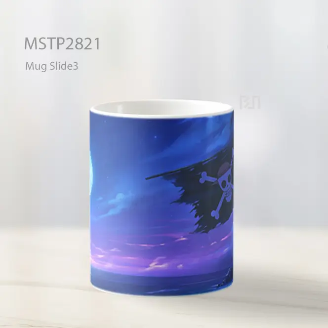 Straw Hat Pirates Bendera Malam Laut Mug MSTP2821 - All-side / Desain