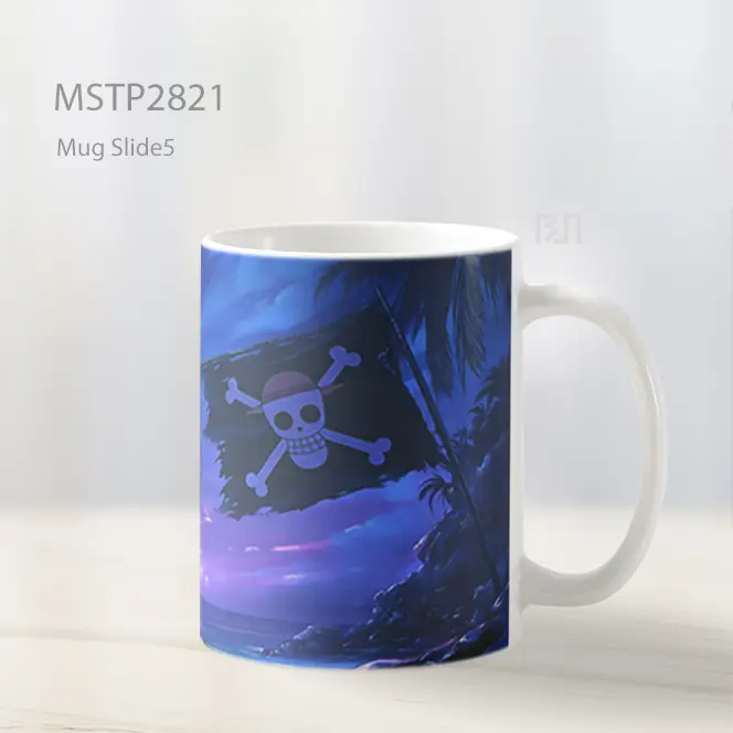 Straw Hat Pirates Bendera Malam Laut Mug MSTP2821 - All-side / Desain