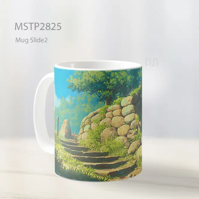 Studio Ghibli Jalan Batu Latar Mug MSTP2825 - All-side / Desain