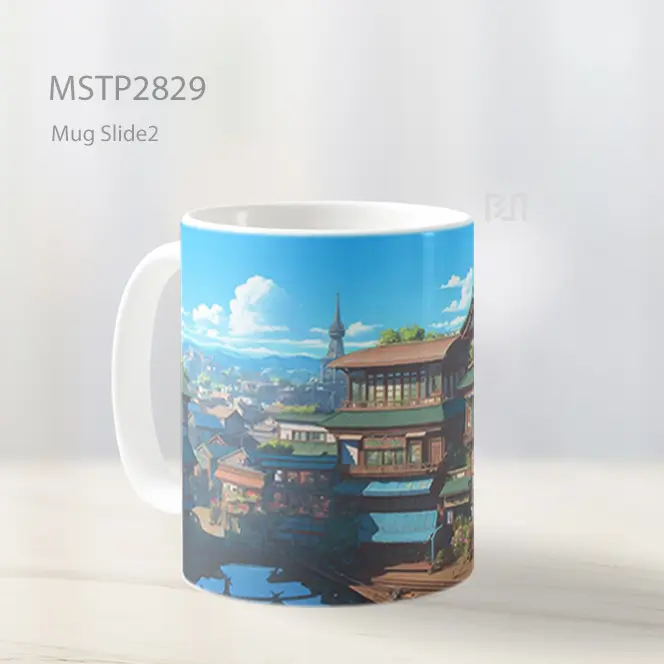 Studio Ghibli Latar Kota Mug MSTP2829 - All-side / Desain