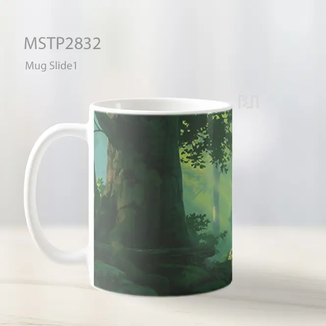 Studio Ghibli Pohon And Batu Latar Mug MSTP2832 - All-side / Desain