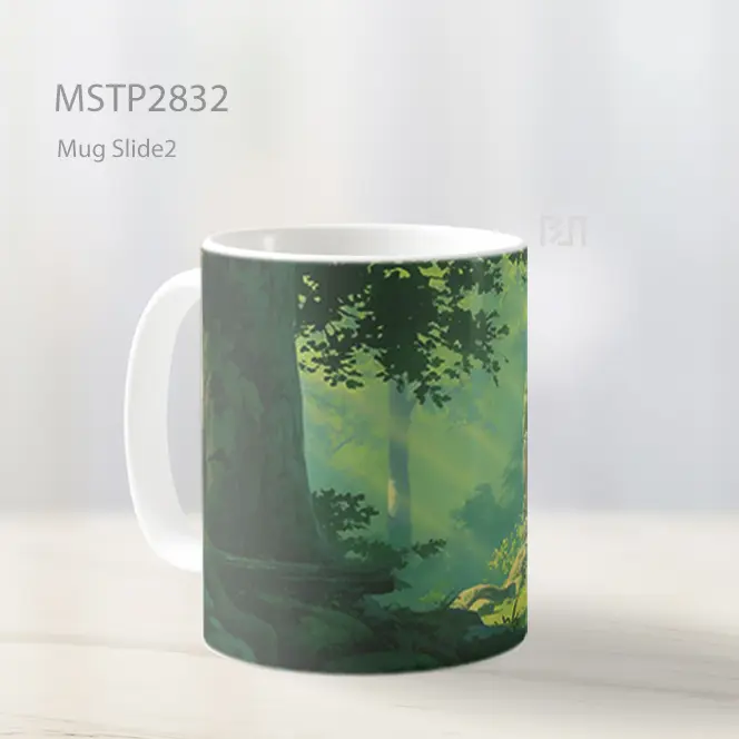 Studio Ghibli Pohon And Batu Latar Mug MSTP2832 - All-side / Desain