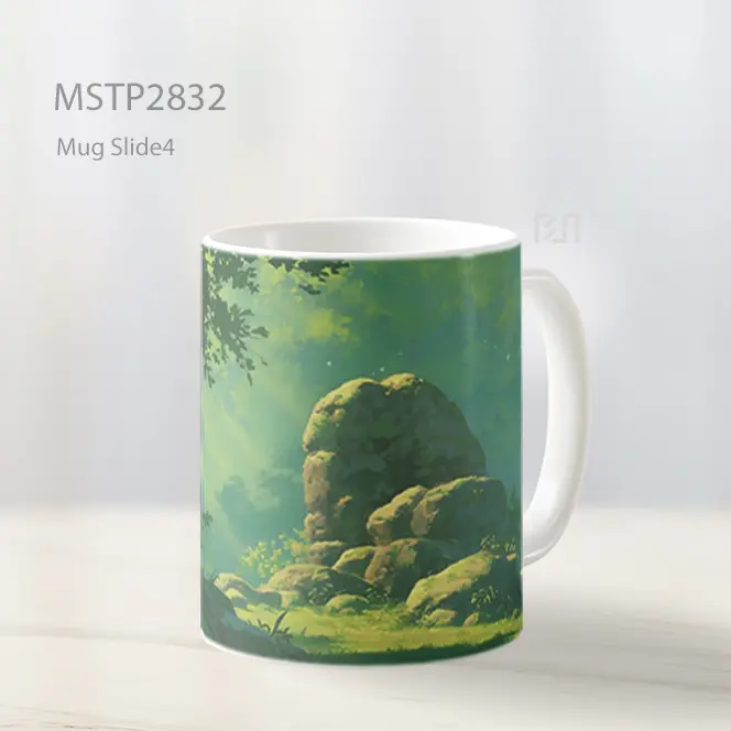 Studio Ghibli Pohon And Batu Latar Mug MSTP2832