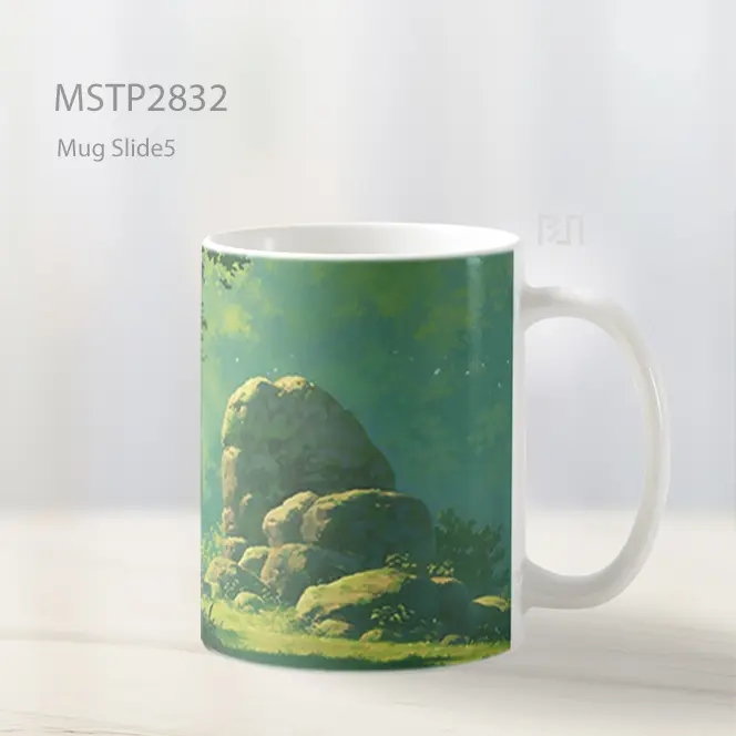 Studio Ghibli Pohon And Batu Latar Mug MSTP2832 - All-side / Desain