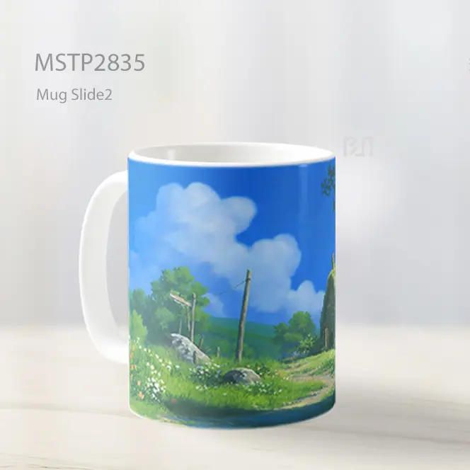 Studio Ghibli Pondok Batu Latar Mug MSTP2835 - All-side / Desain
