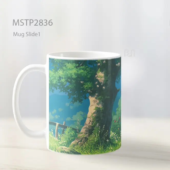Studio Ghibli Pondok Cerah Latar Mug MSTP2836 - All-side / Desain