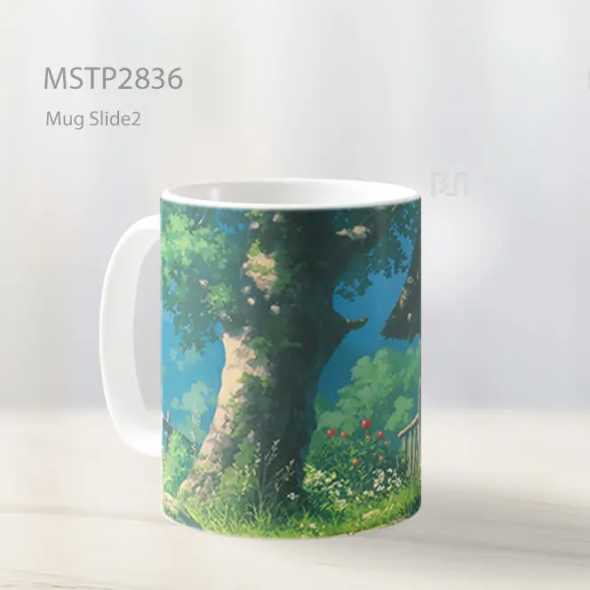 Studio Ghibli Pondok Cerah Latar Mug MSTP2836 - All-side / Desain