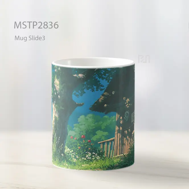 Studio Ghibli Pondok Cerah Latar Mug MSTP2836 - All-side / Desain