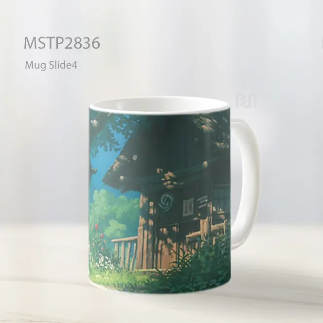 Studio Ghibli Pondok Cerah Latar Mug MSTP2836