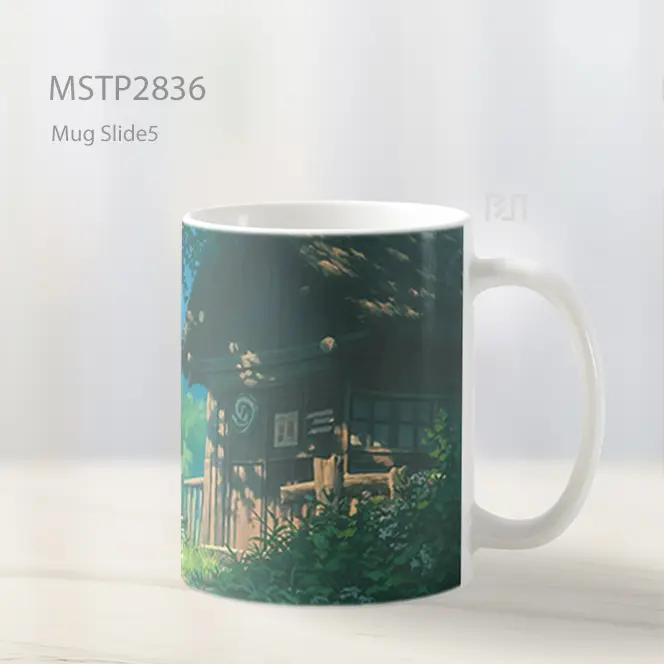 Studio Ghibli Pondok Cerah Latar Mug MSTP2836 - All-side / Desain