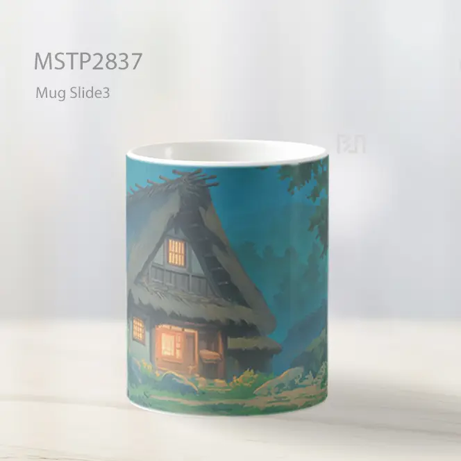 Studio Ghibli Pondok Di Hutan Latar Mug MSTP2837 - All-side / Desain