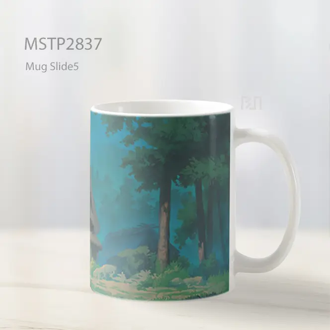 Studio Ghibli Pondok Di Hutan Latar Mug MSTP2837 - All-side / Desain