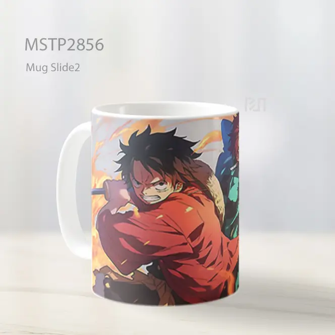 Tanjiro And Luffy Pertarungan Pedang Mug MSTP2856 - All-side / Desain