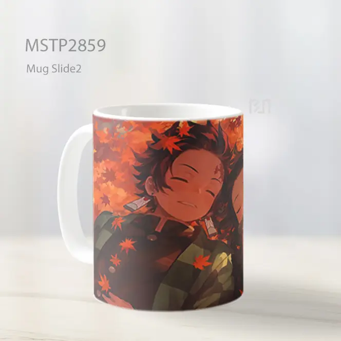 Tanjiro And Nezuko Daun Musim Gugur Mug MSTP2859 - All-side / Desain