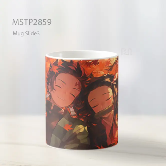 Tanjiro And Nezuko Daun Musim Gugur Mug MSTP2859 - All-side / Desain