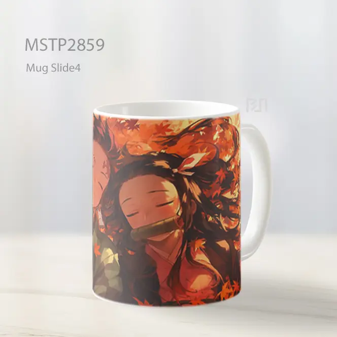 Mug Keramik Premium SNI - Tanjiro And Nezuko Daun Musim Gugur Mug MSTP2859