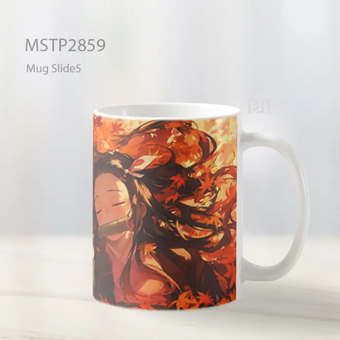 Tanjiro And Nezuko Daun Musim Gugur Mug MSTP2859 - All-side / Desain