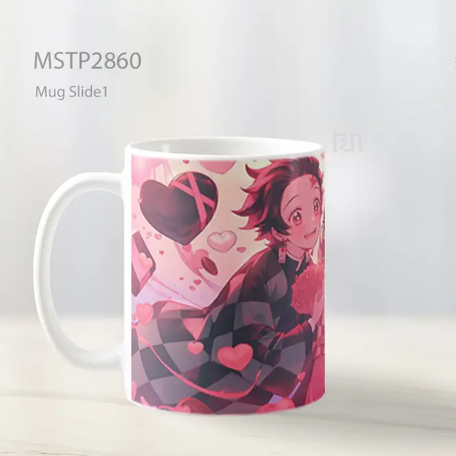 Tanjiro And Nezuko Demon Slayer Cinta Valentines Mug MSTP2860 - All-side / Desain
