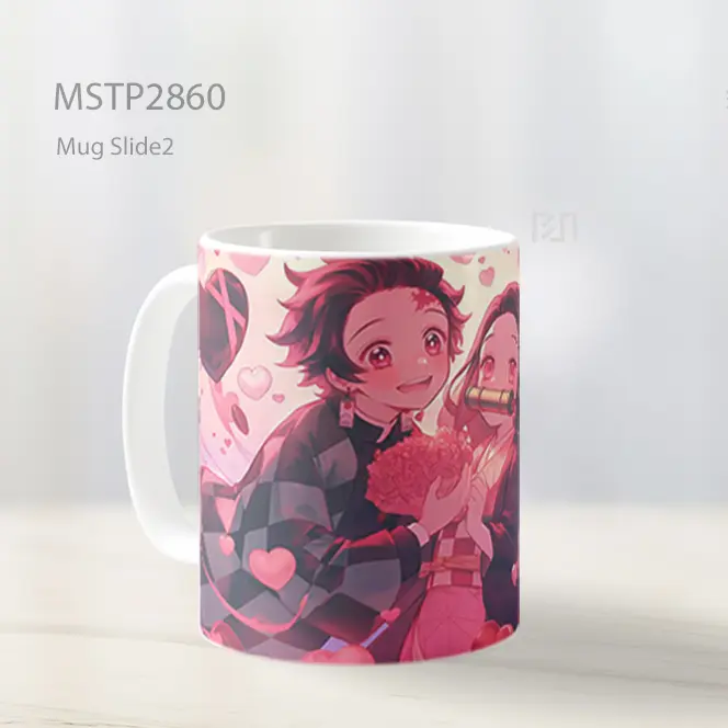 Tanjiro And Nezuko Demon Slayer Cinta Valentines Mug MSTP2860 - All-side / Desain