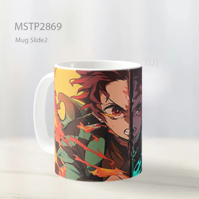 Tanjiro Api Dan Air Terbelah Mug MSTP2869 - All-side / Desain