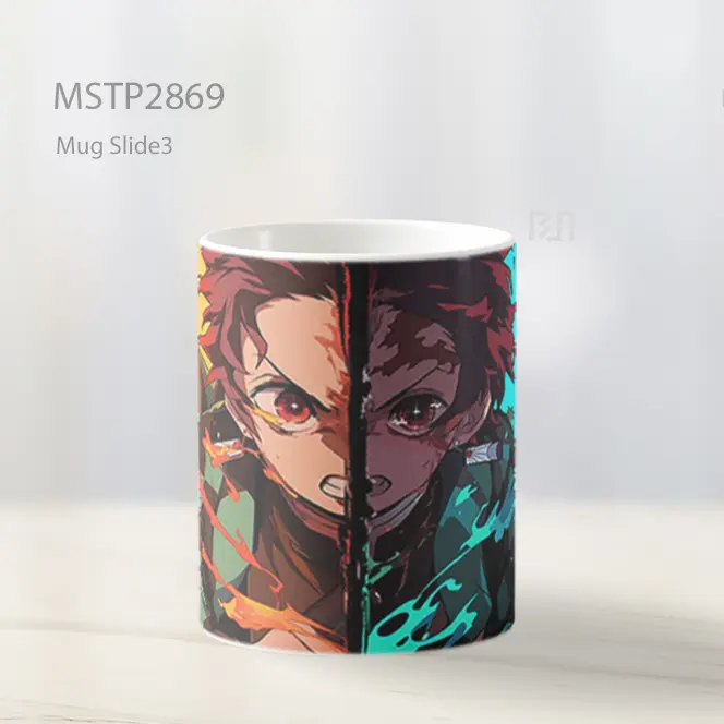 Tanjiro Api Dan Air Terbelah Mug MSTP2869 - All-side / Desain