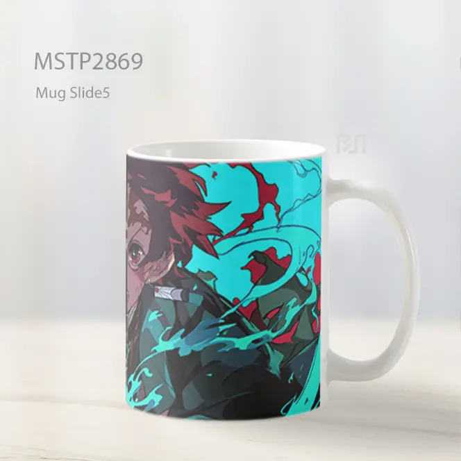 Tanjiro Api Dan Air Terbelah Mug MSTP2869 - All-side / Desain