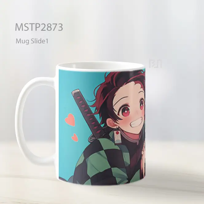 Tanjiro Dan Nezuko Chibi Pose Cinta Mug MSTP2873 - All-side / Desain