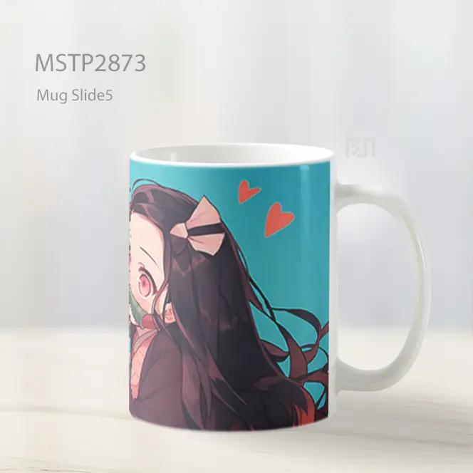 Tanjiro Dan Nezuko Chibi Pose Cinta Mug MSTP2873 - All-side / Desain
