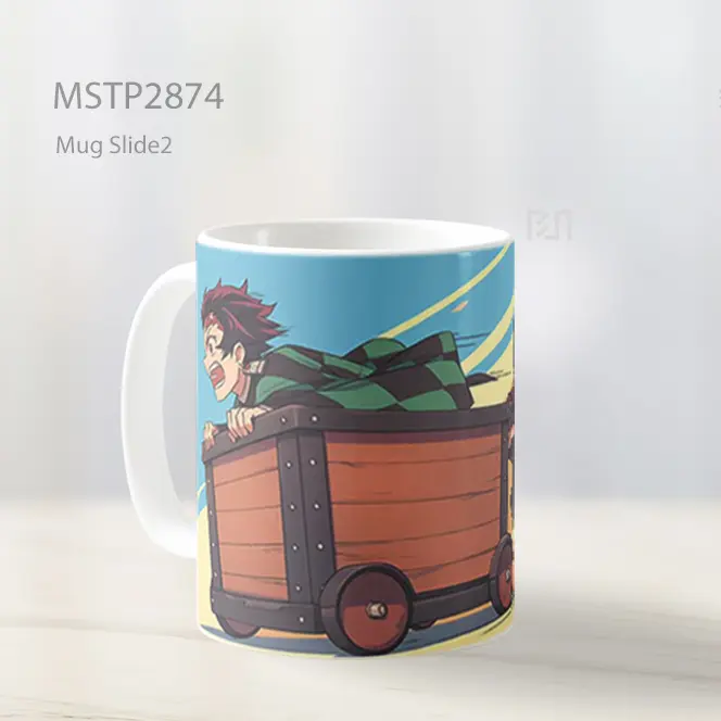 Tanjiro Dan Nezuko Demon Slayer Balap Kereta Dorong Mug MSTP2874 - All-side / Desain