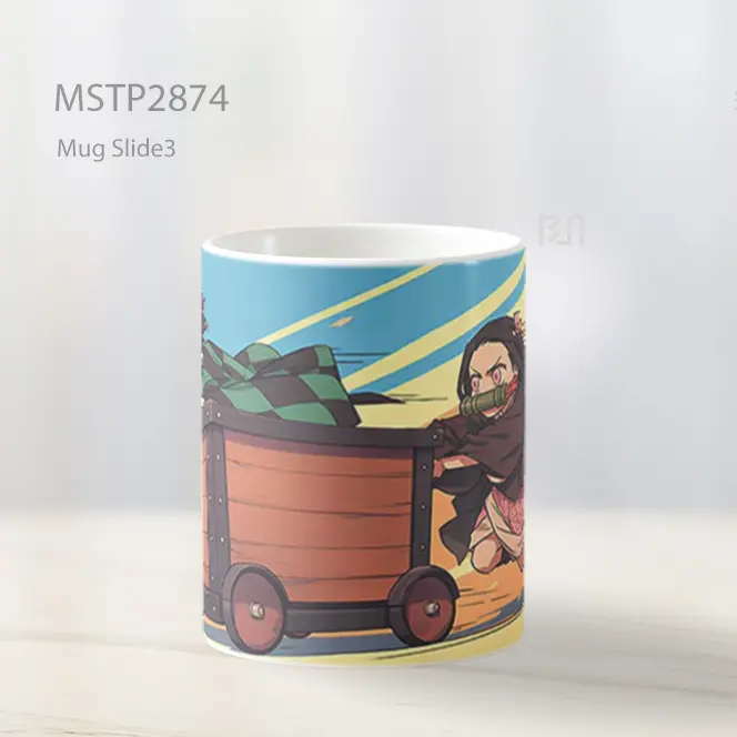 Tanjiro Dan Nezuko Demon Slayer Balap Kereta Dorong Mug MSTP2874 - All-side / Desain