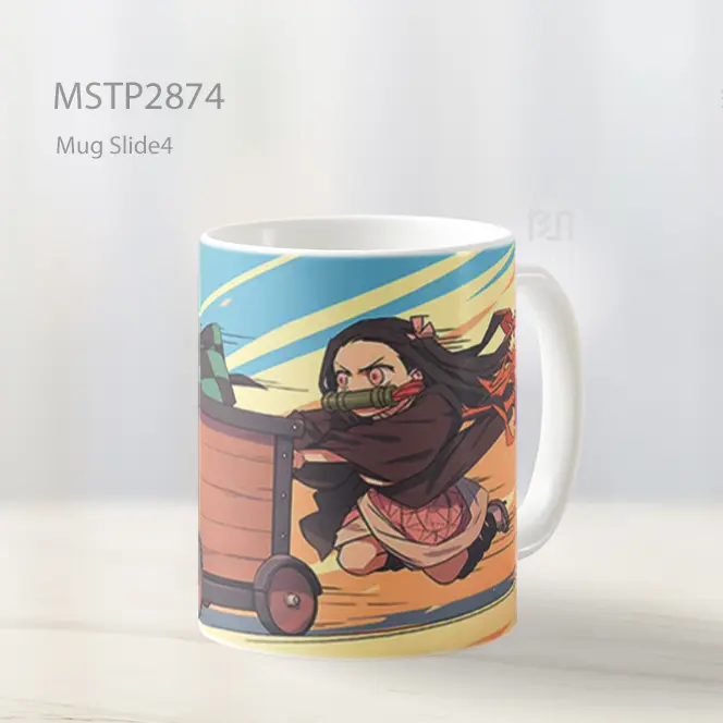 Tanjiro Dan Nezuko Demon Slayer Balap Kereta Dorong Mug MSTP2874
