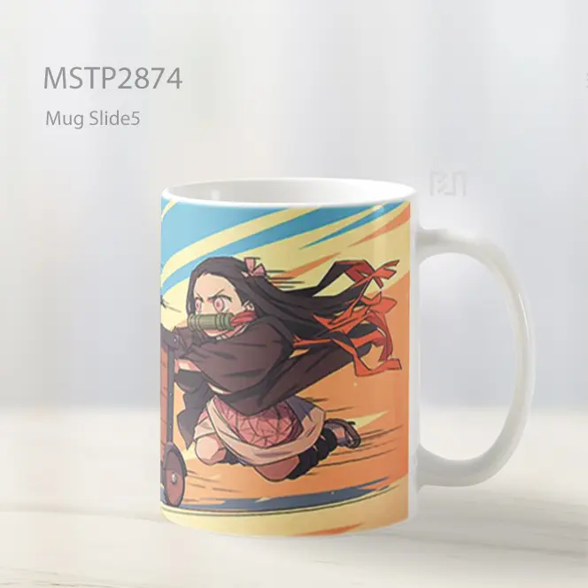 Tanjiro Dan Nezuko Demon Slayer Balap Kereta Dorong Mug MSTP2874 - All-side / Desain