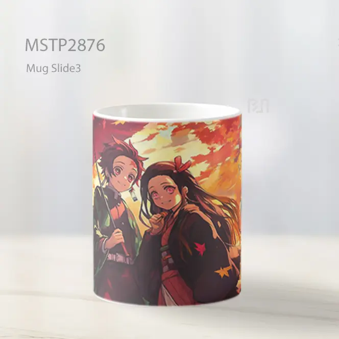 Tanjiro Dan Nezuko Di Bawah Payung Musim Gugur Mug MSTP2876 - All-side / Desain