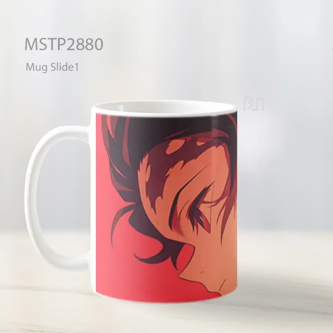Tanjiro Demon Slayer Dengan Anting Hanafuda Mug MSTP2880 - All-side / Desain