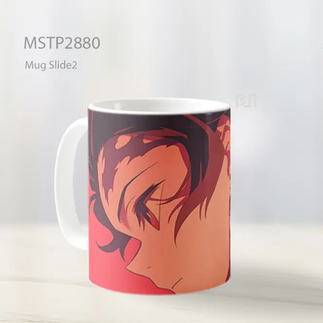 Tanjiro Demon Slayer Dengan Anting Hanafuda Mug MSTP2880 - All-side / Desain