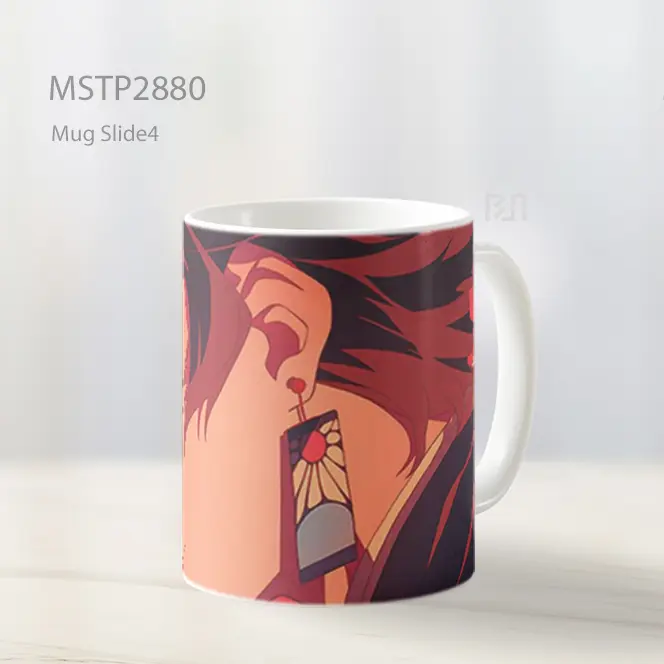 Tanjiro Demon Slayer Dengan Anting Hanafuda Mug MSTP2880