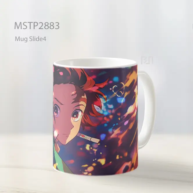 Tanjiro Demon Slayer Latar Berwarna Mug MSTP2883