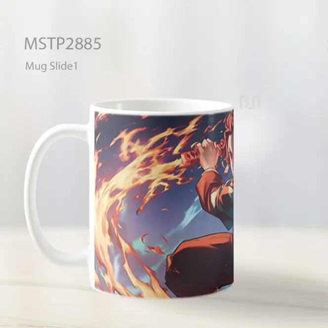 Tanjiro Demon Slayer Nafas Api Mug MSTP2885 - All-side / Desain