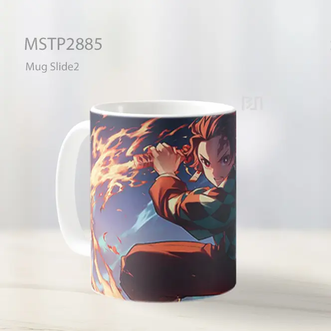Tanjiro Demon Slayer Nafas Api Mug MSTP2885 - All-side / Desain