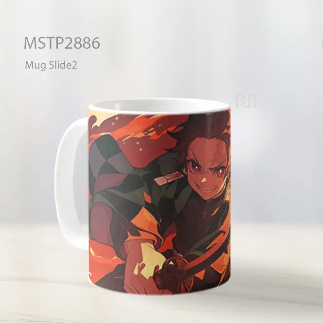 Tanjiro Demon Slayer Pedang Merah Mug MSTP2886 - All-side / Desain