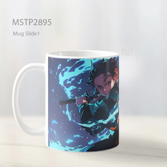 Tanjiro Kamado Api Merah Biru Mug MSTP2895 - All-side / Desain