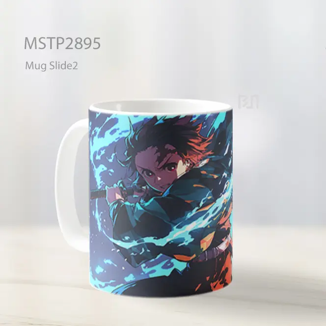 Tanjiro Kamado Api Merah Biru Mug MSTP2895 - All-side / Desain