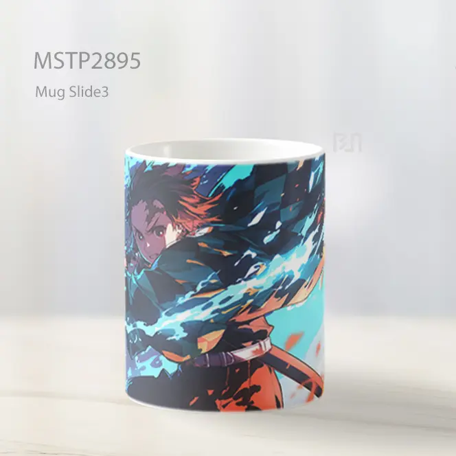 Tanjiro Kamado Api Merah Biru Mug MSTP2895 - All-side / Desain