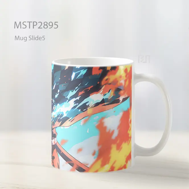 Tanjiro Kamado Api Merah Biru Mug MSTP2895 - All-side / Desain