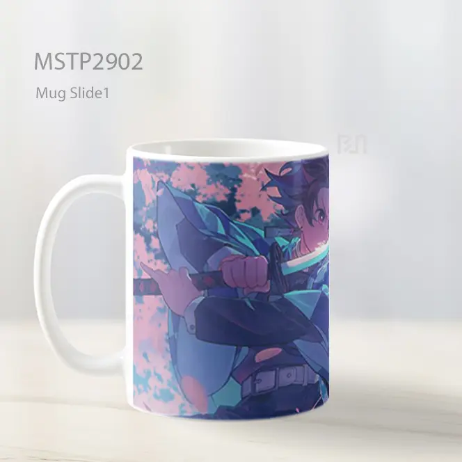 Tanjiro Kamado Di Bawah Bulan Sakura Mug MSTP2902 - All-side / Desain