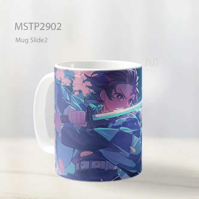 Tanjiro Kamado Di Bawah Bulan Sakura Mug MSTP2902 - All-side / Desain
