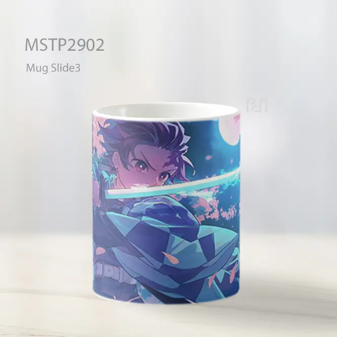 Tanjiro Kamado Di Bawah Bulan Sakura Mug MSTP2902 - All-side / Desain