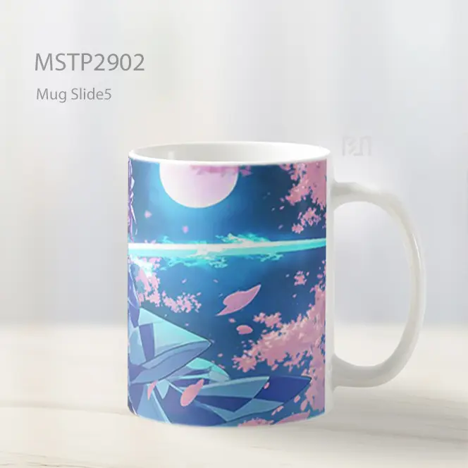 Tanjiro Kamado Di Bawah Bulan Sakura Mug MSTP2902 - All-side / Desain